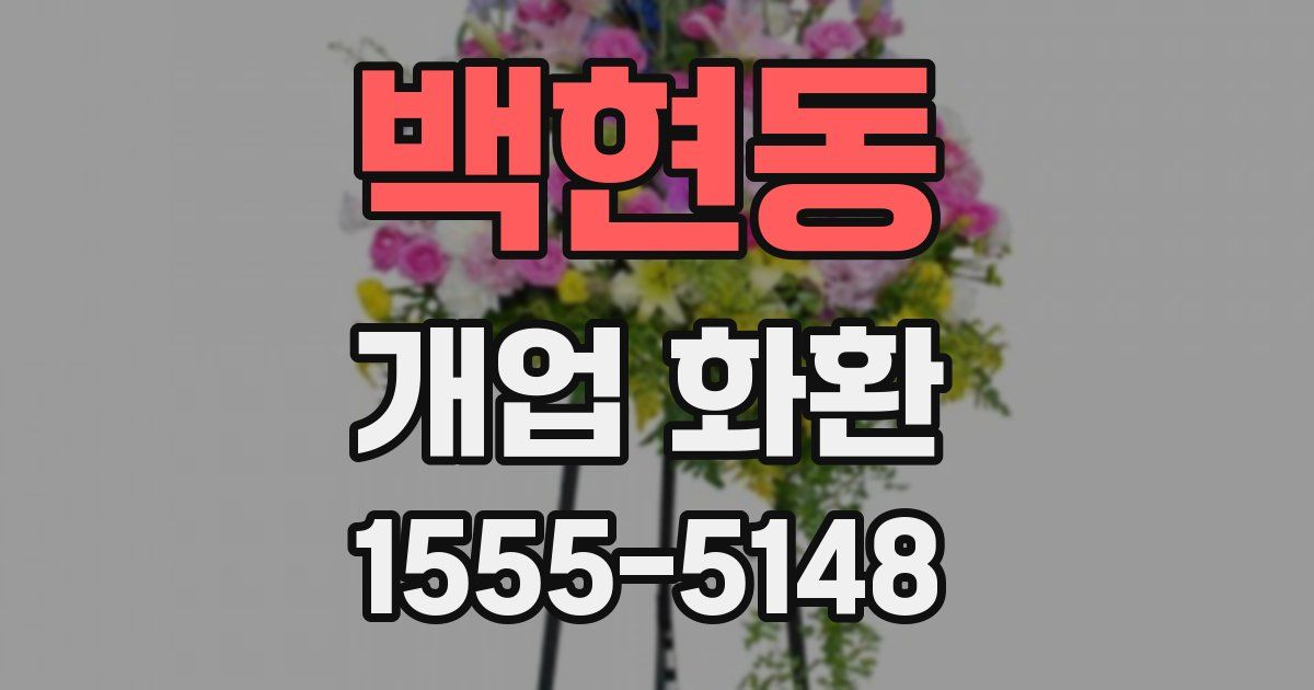 백현동 개업 화환