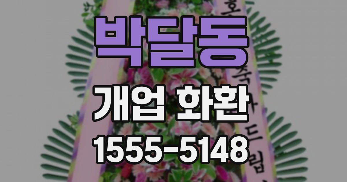 박달동 개업 화환