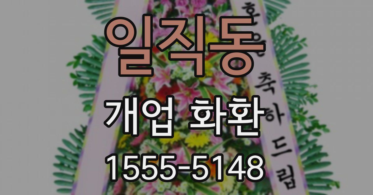 일직동 개업 화환