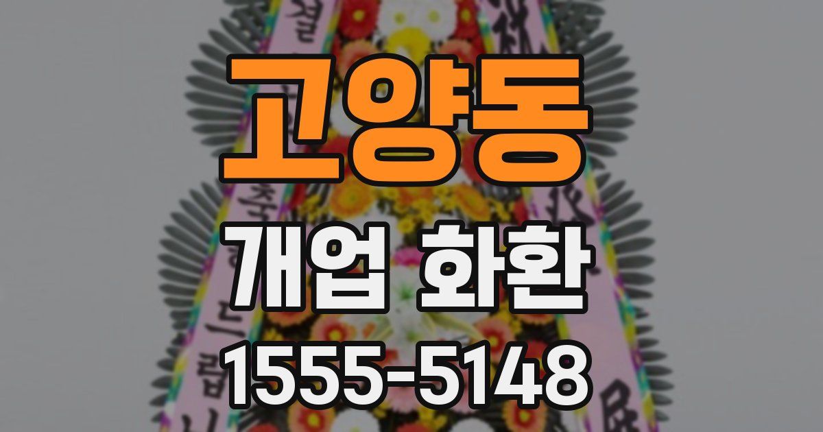 고양동 개업 화환