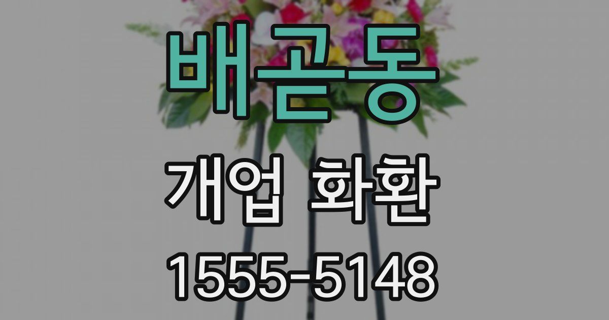 배곧동 개업 화환