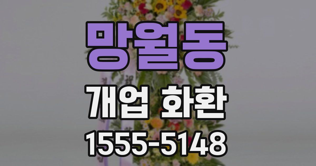 망월동 개업 화환