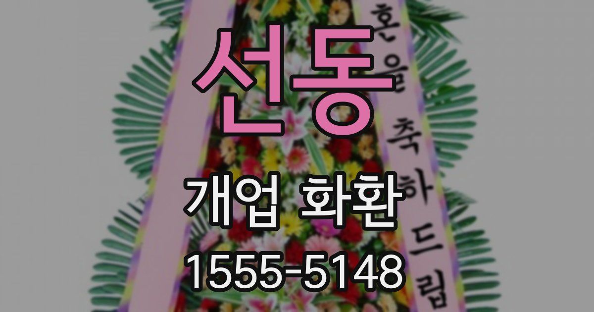 선동 개업 화환