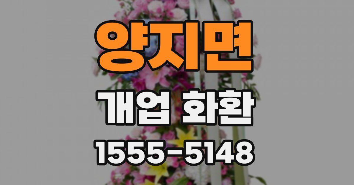 양지면 개업 화환
