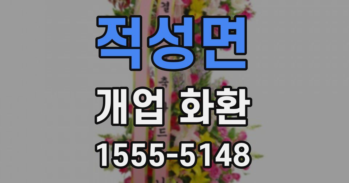 적성면 개업 화환