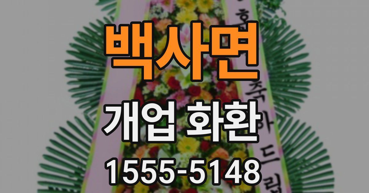 백사면 개업 화환