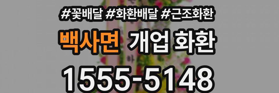 백사면 개업 화환