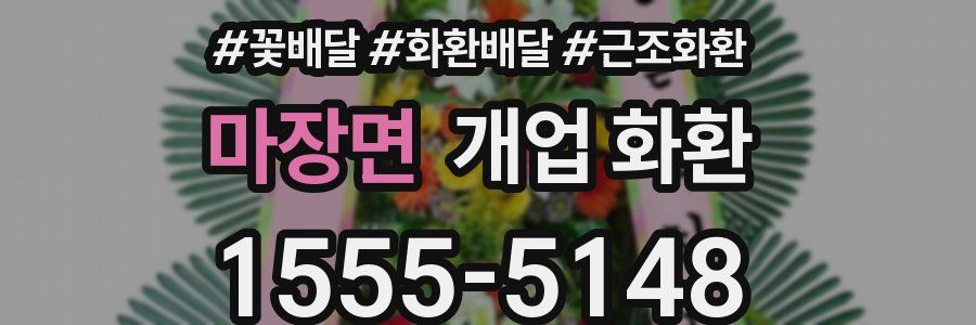 마장면 개업 화환