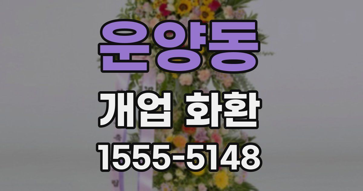 운양동 개업 화환