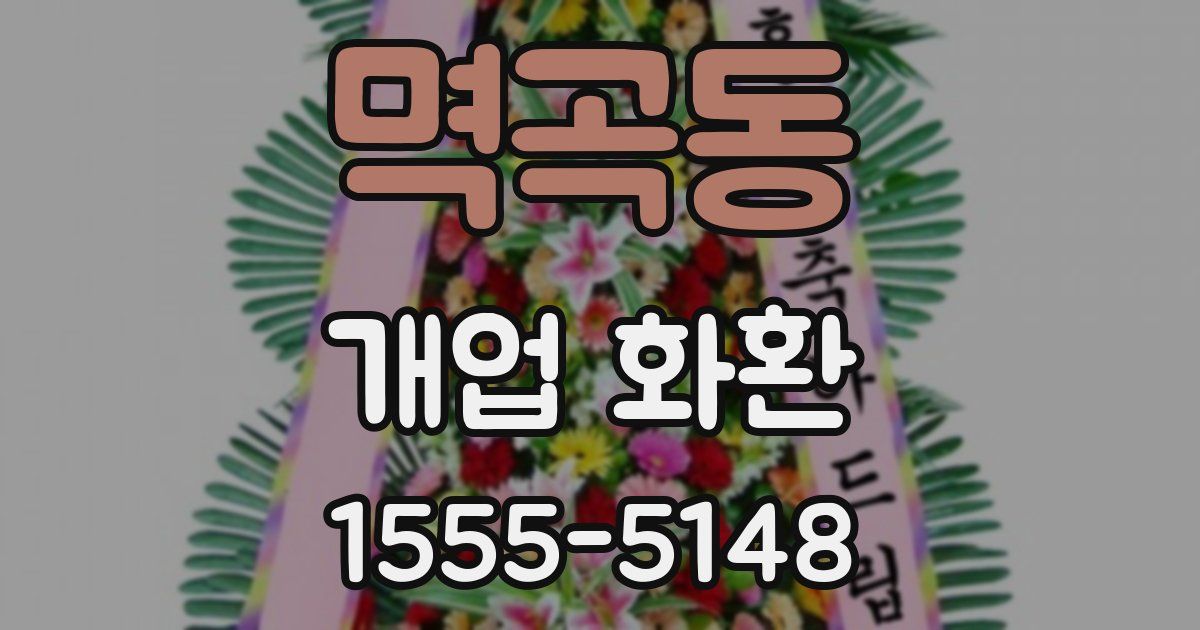 멱곡동 개업 화환