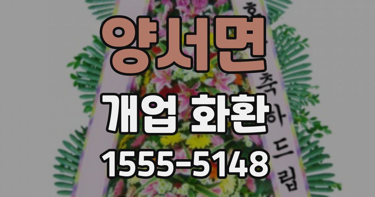 양서면 개업 화환