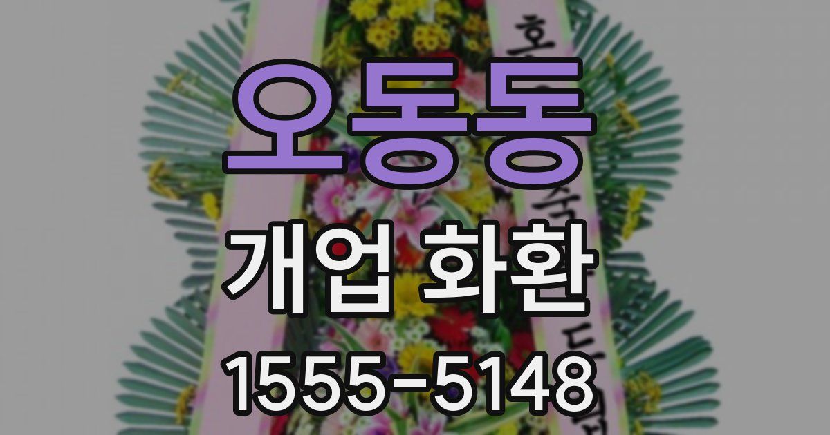 오동동 개업 화환