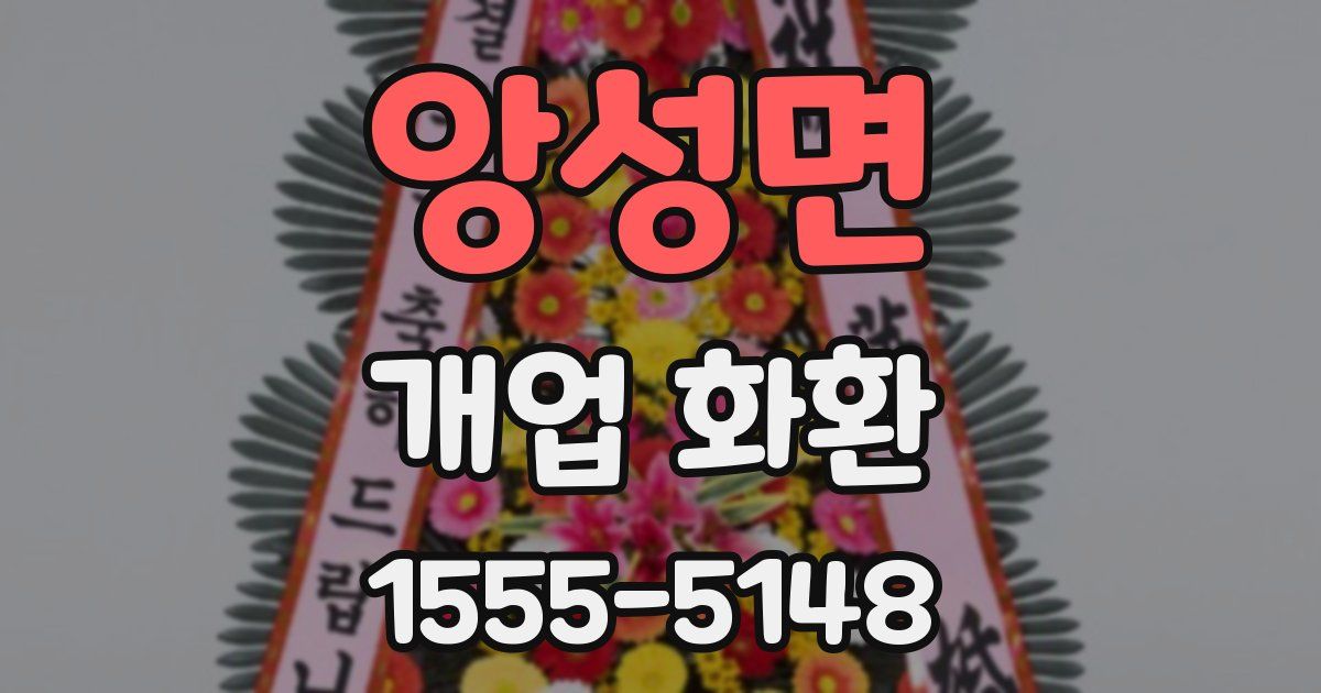 앙성면 개업 화환