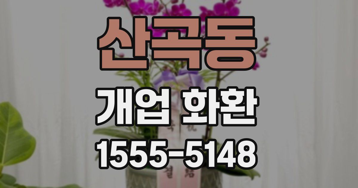 산곡동 개업 화환