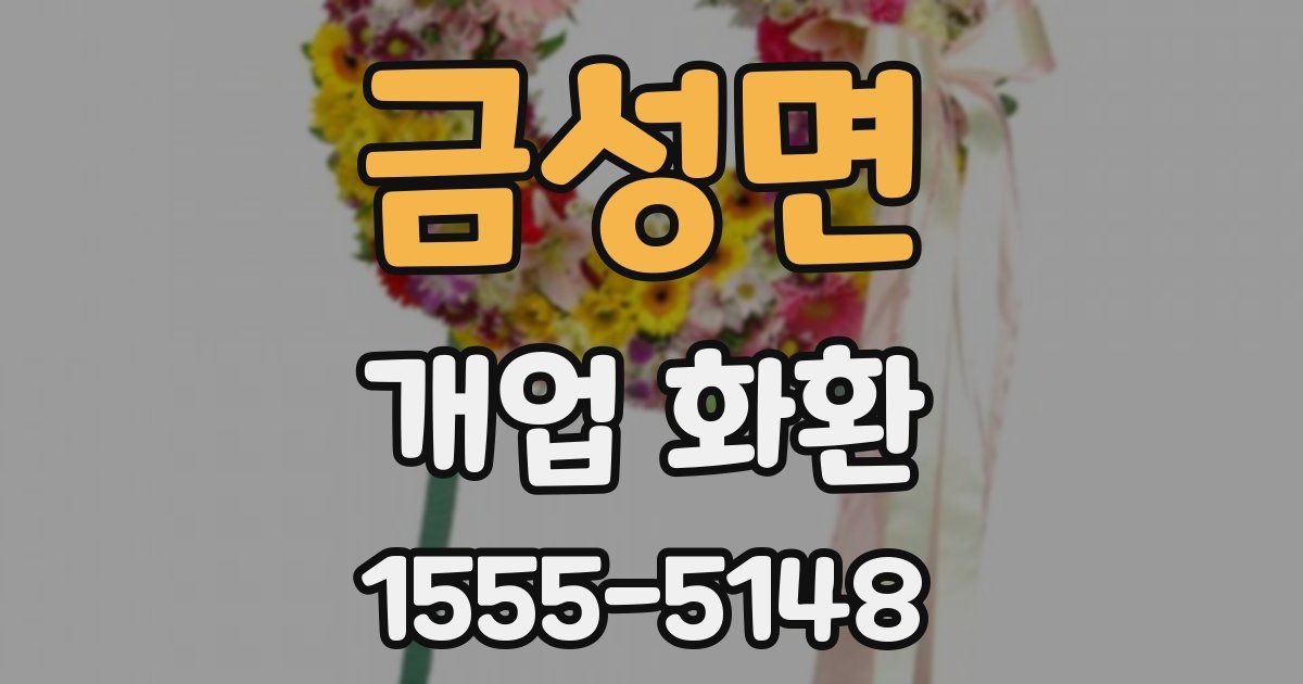 금성면 개업 화환