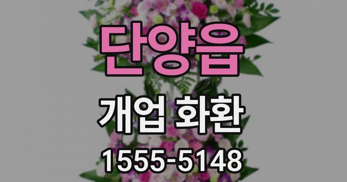 단양읍 개업 화환