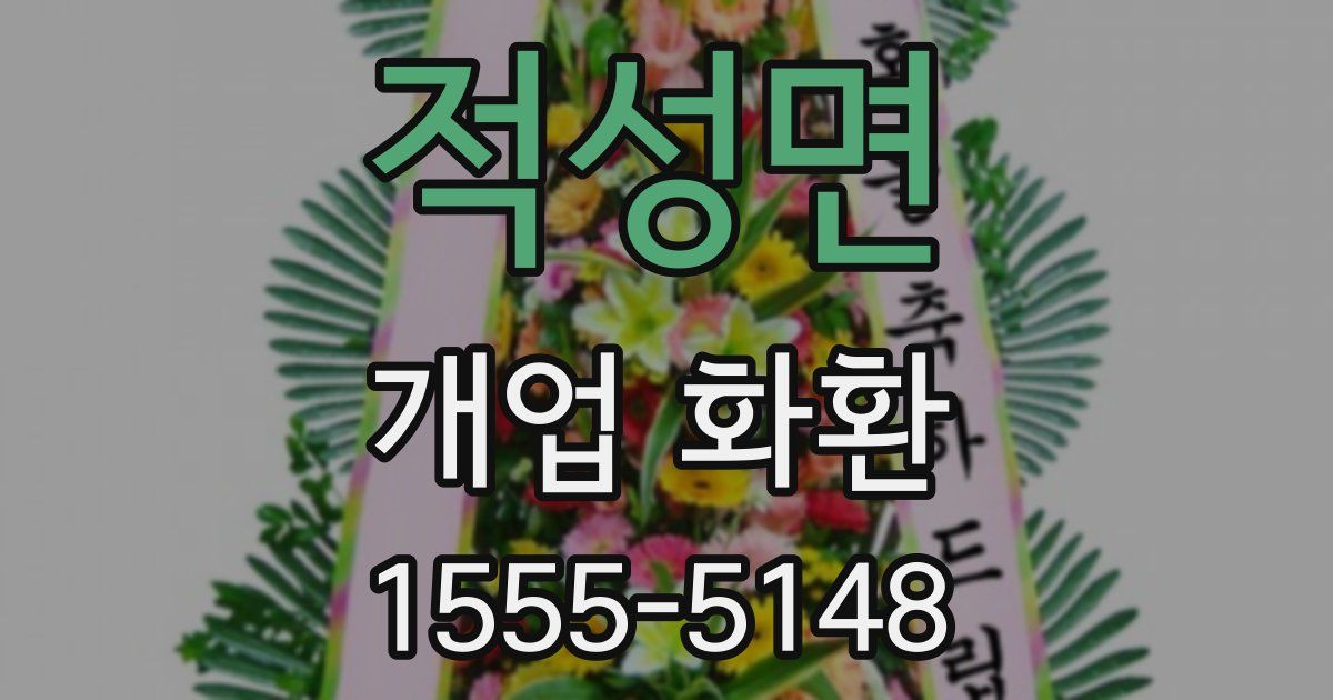 적성면 개업 화환