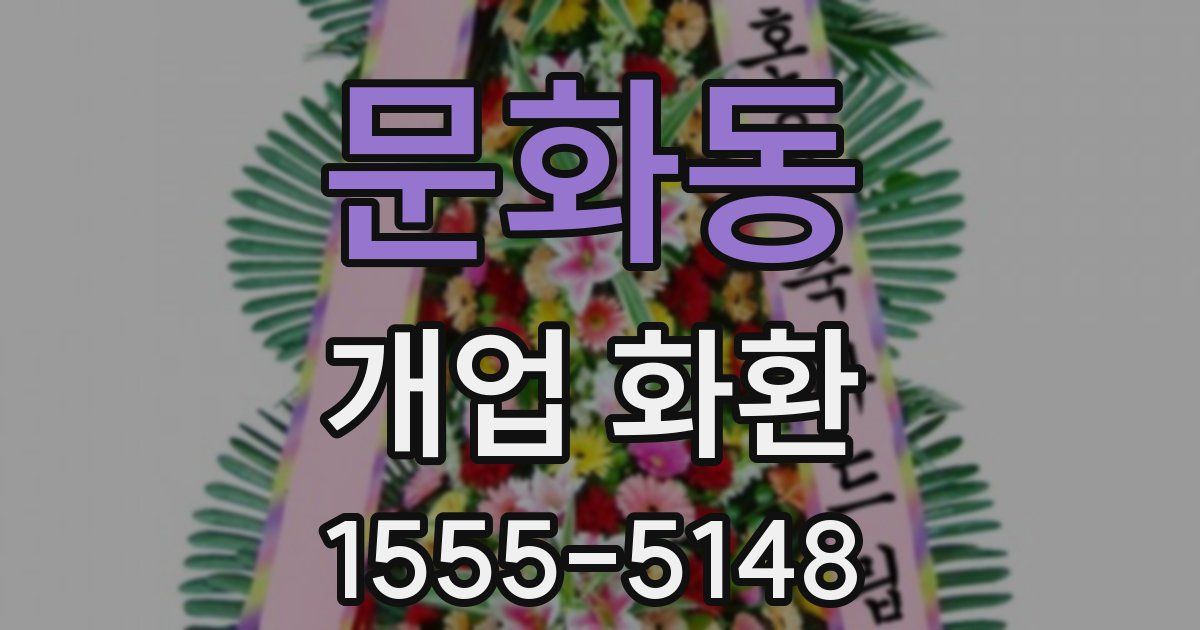 문화동 개업 화환