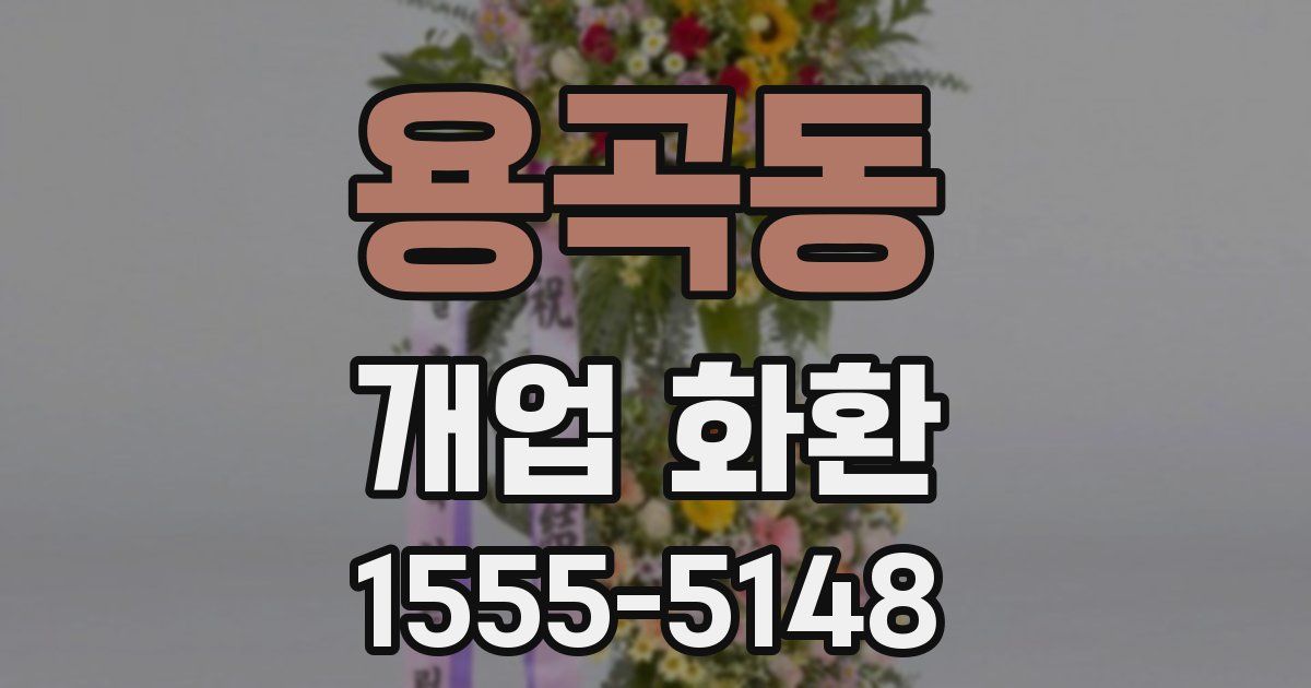 용곡동 개업 화환