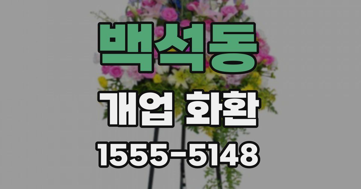 백석동 개업 화환