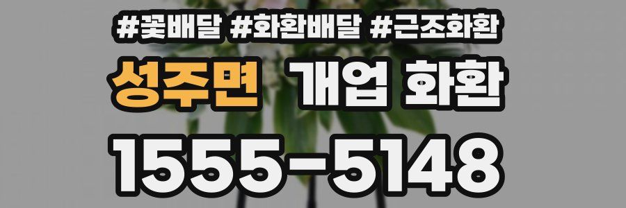 성주면 개업 화환