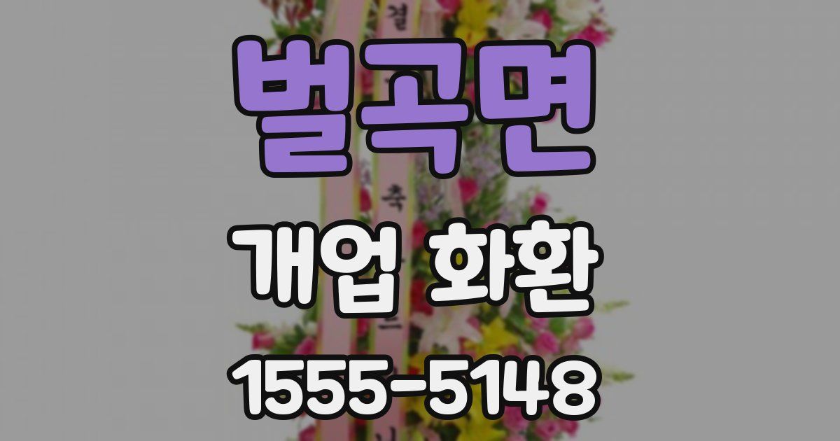 벌곡면 개업 화환