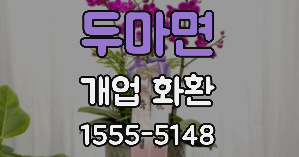 두마면 개업 화환