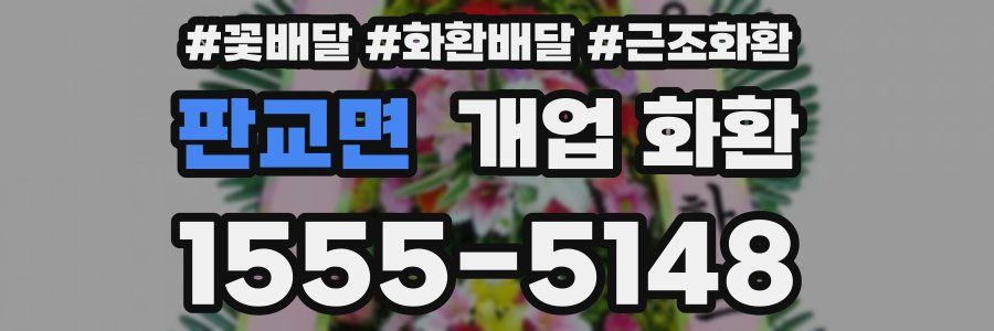 판교면 개업 화환