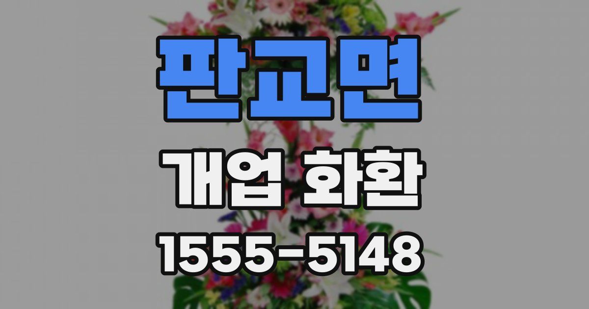 판교면 개업 화환