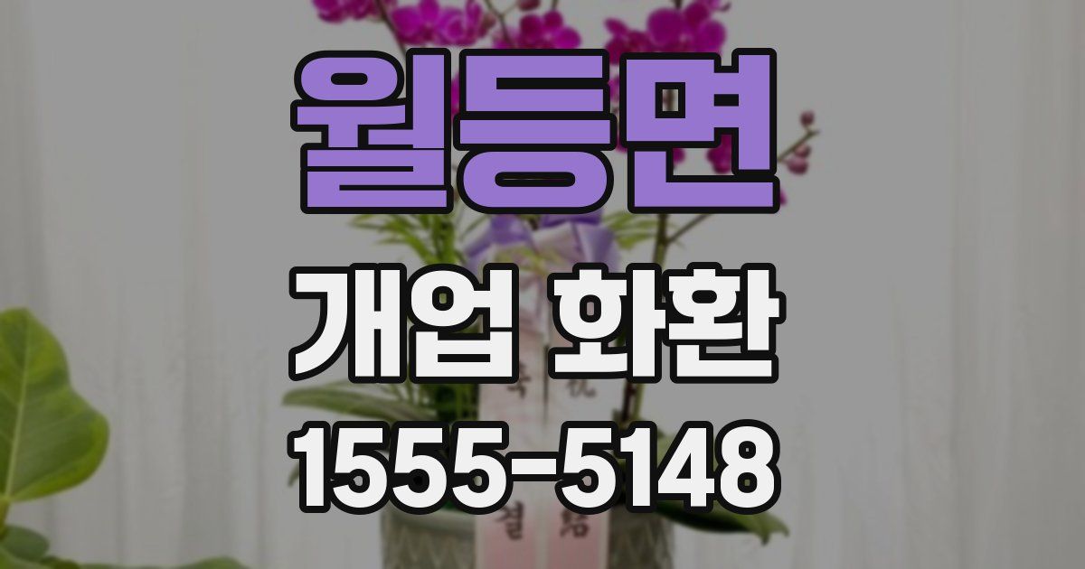 월등면 개업 화환