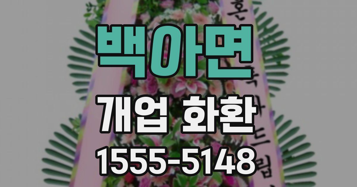 백아면 개업 화환