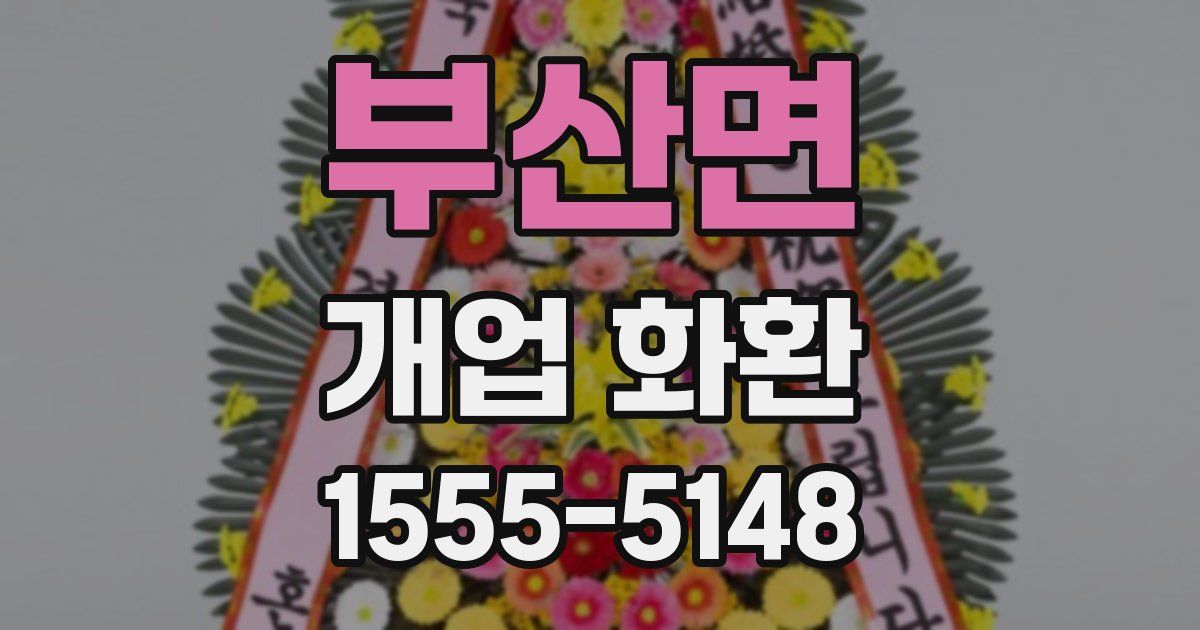 부산면 개업 화환