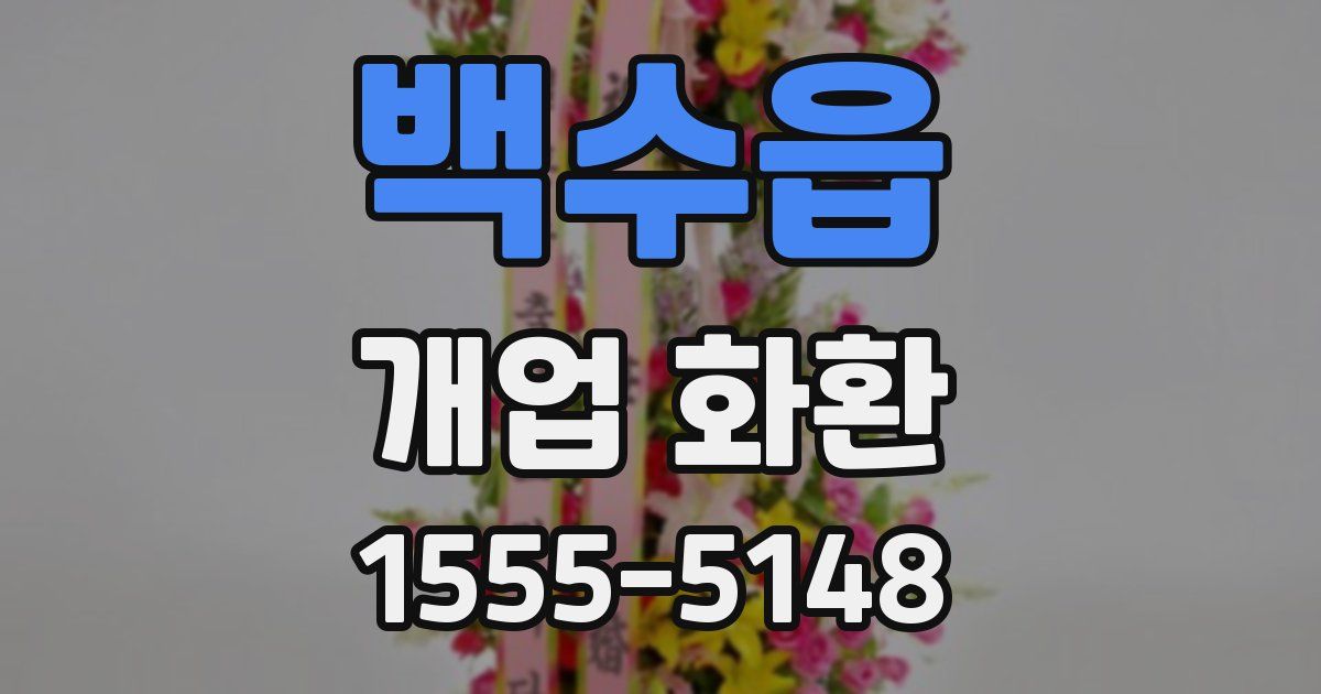 백수읍 개업 화환