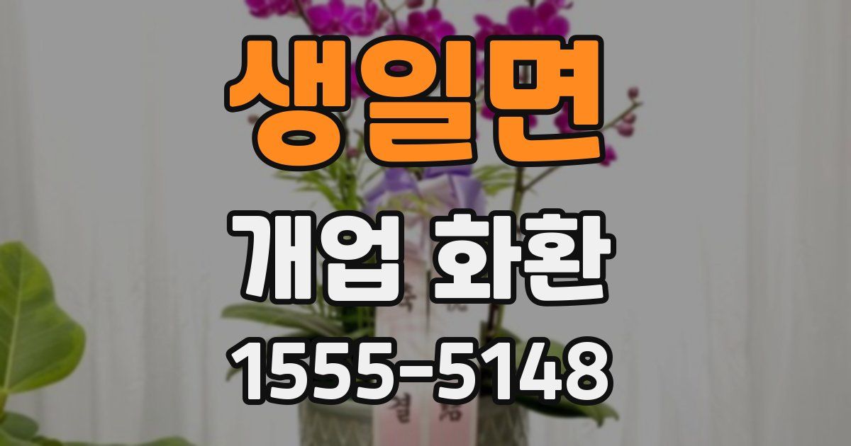 생일면 개업 화환