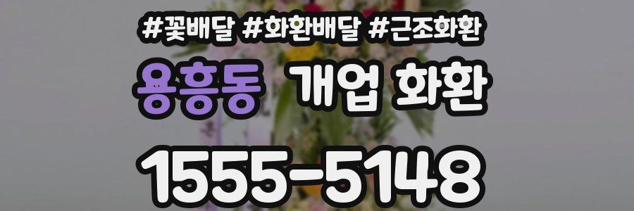 용흥동 개업 화환