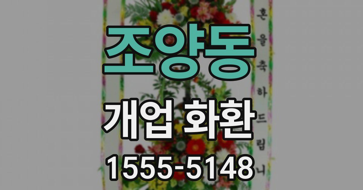 조양동 개업 화환