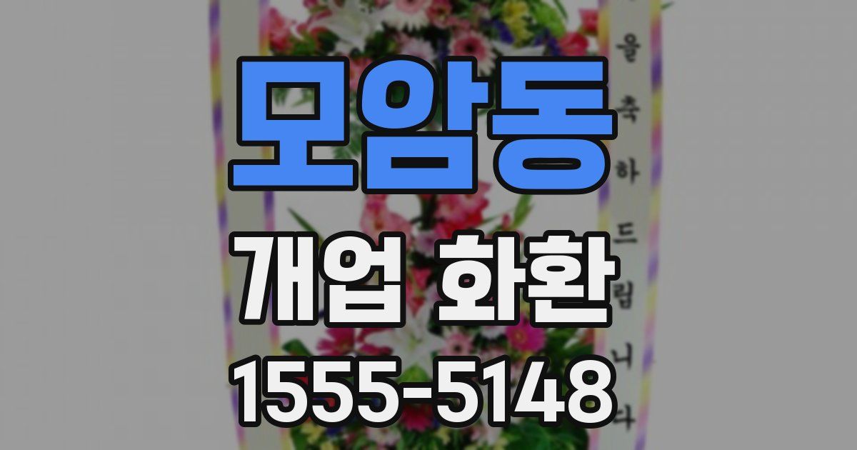 모암동 개업 화환