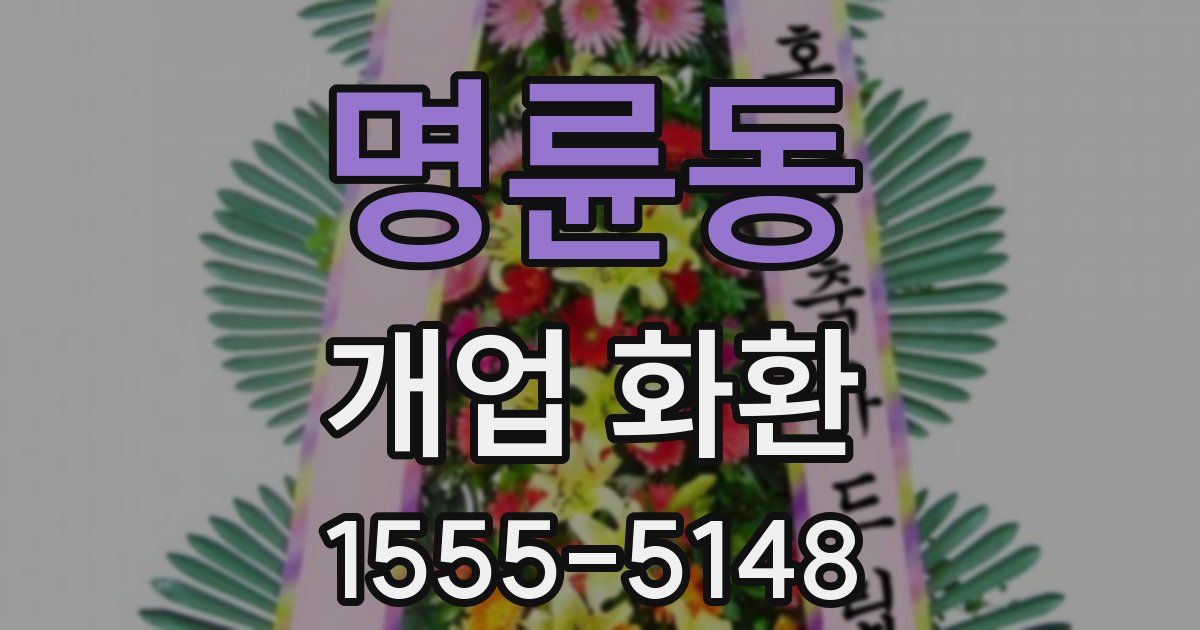 명륜동 개업 화환