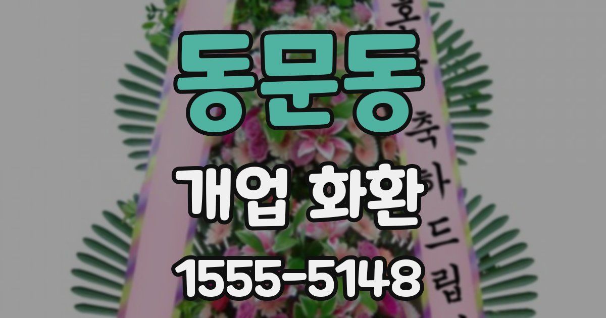 동문동 개업 화환