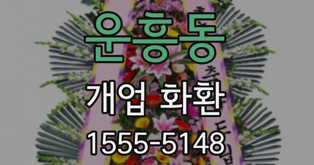 운흥동 개업 화환