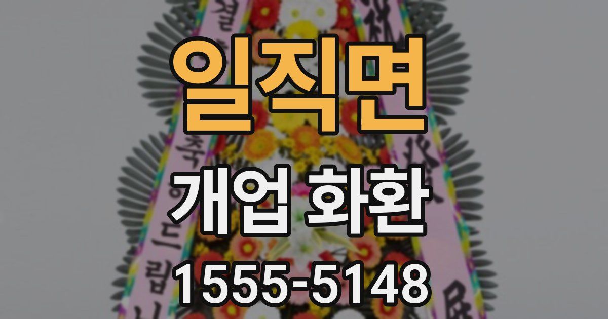 일직면 개업 화환