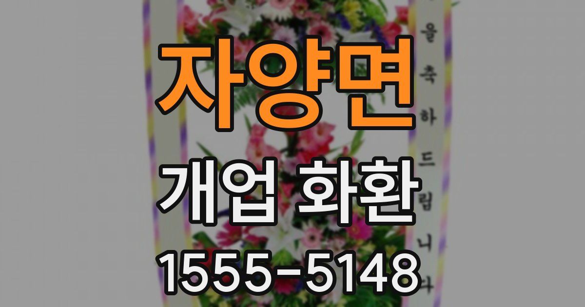 자양면 개업 화환