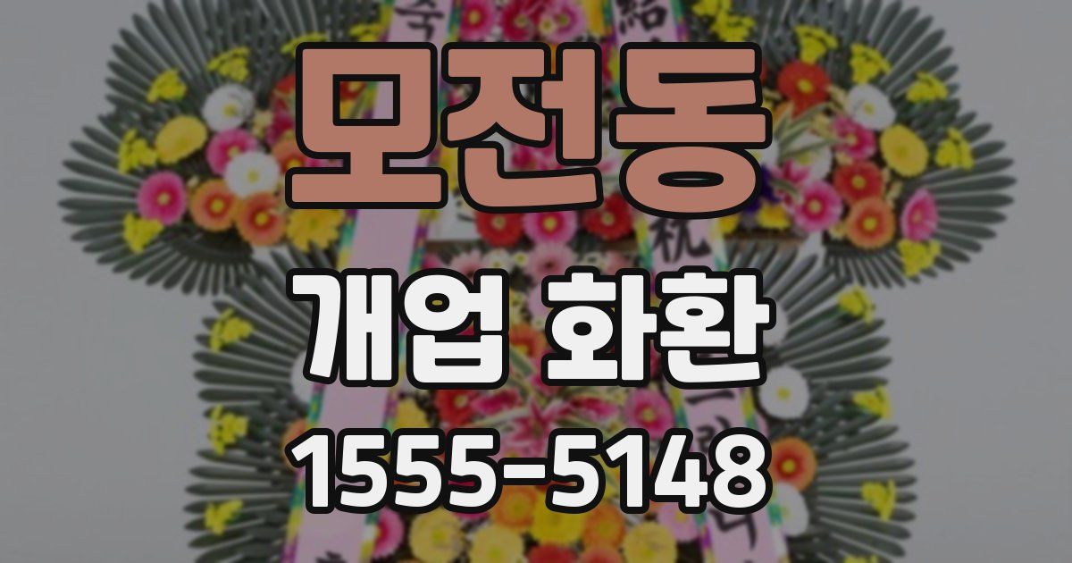 모전동 개업 화환
