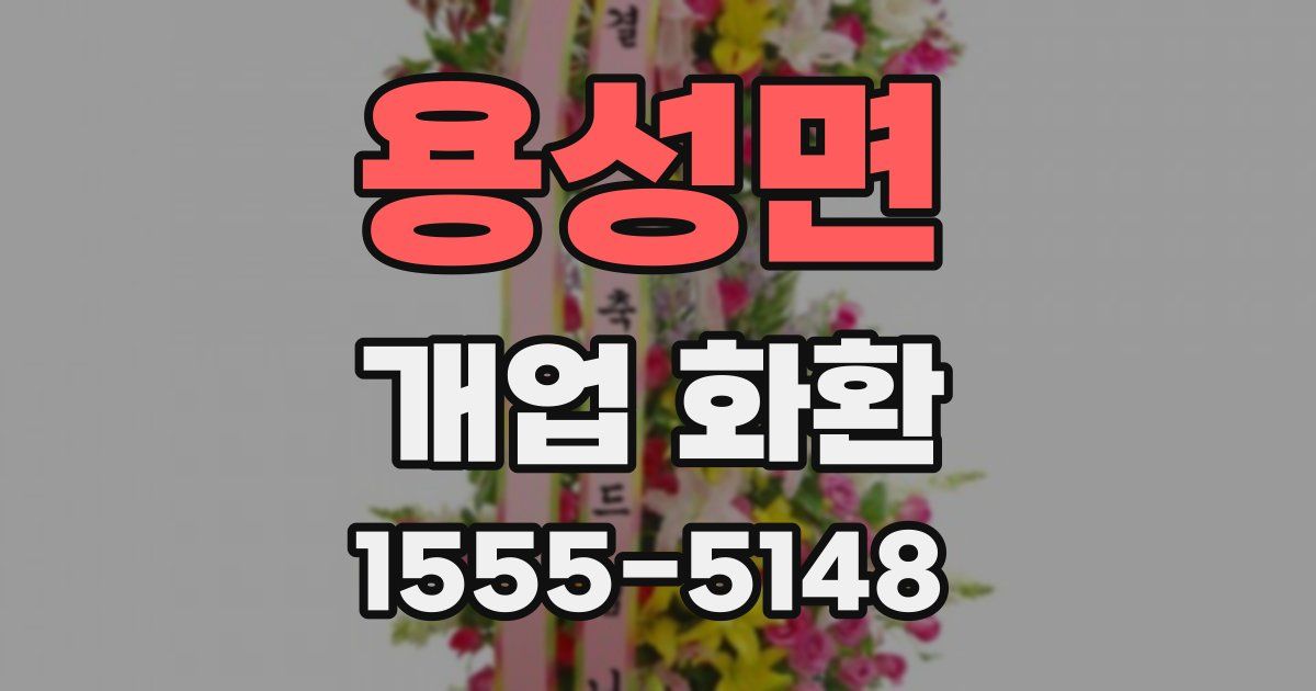 용성면 개업 화환