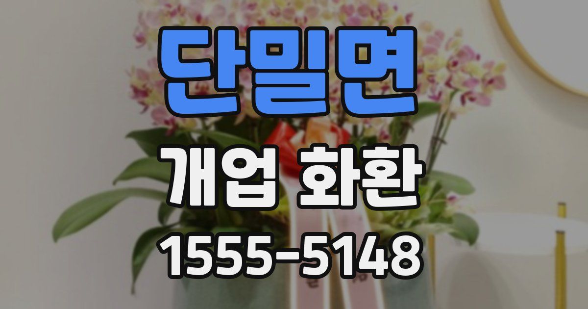 단밀면 개업 화환