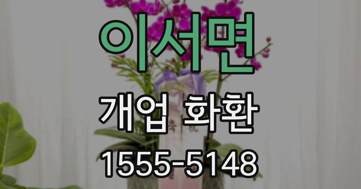 이서면 개업 화환