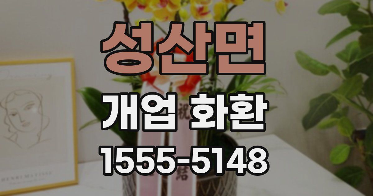 성산면 개업 화환