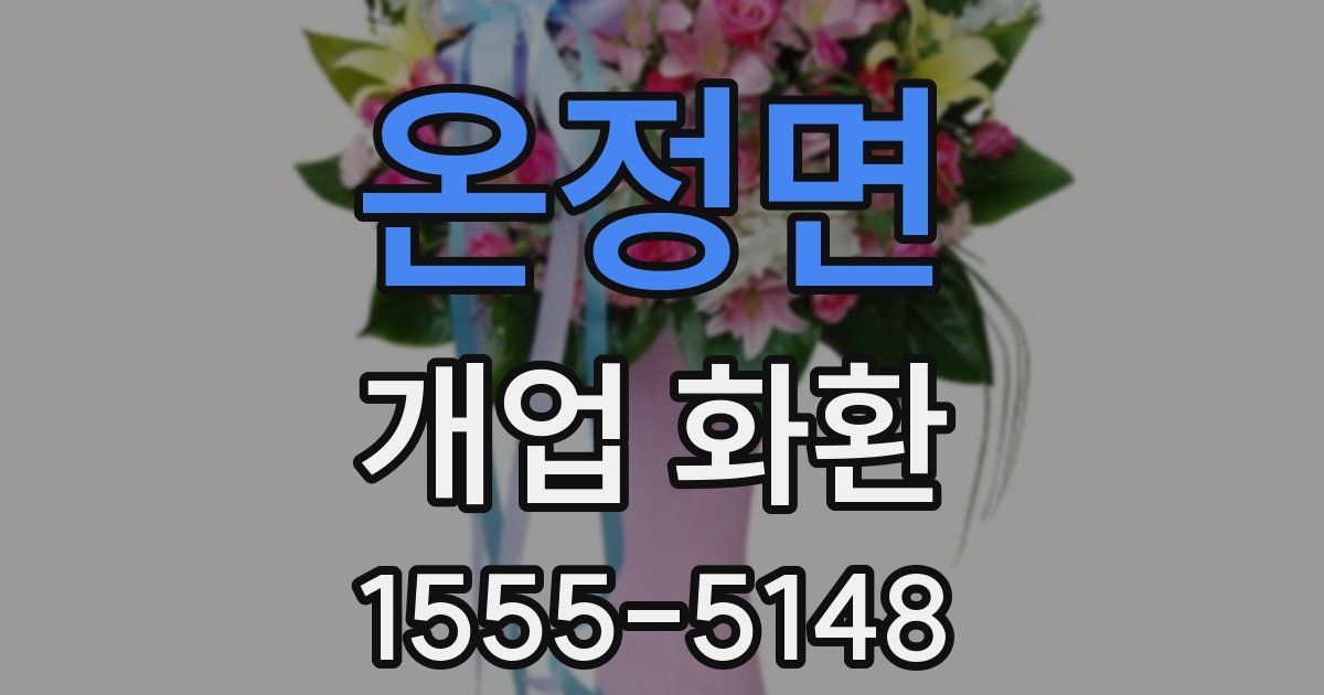 온정면 개업 화환