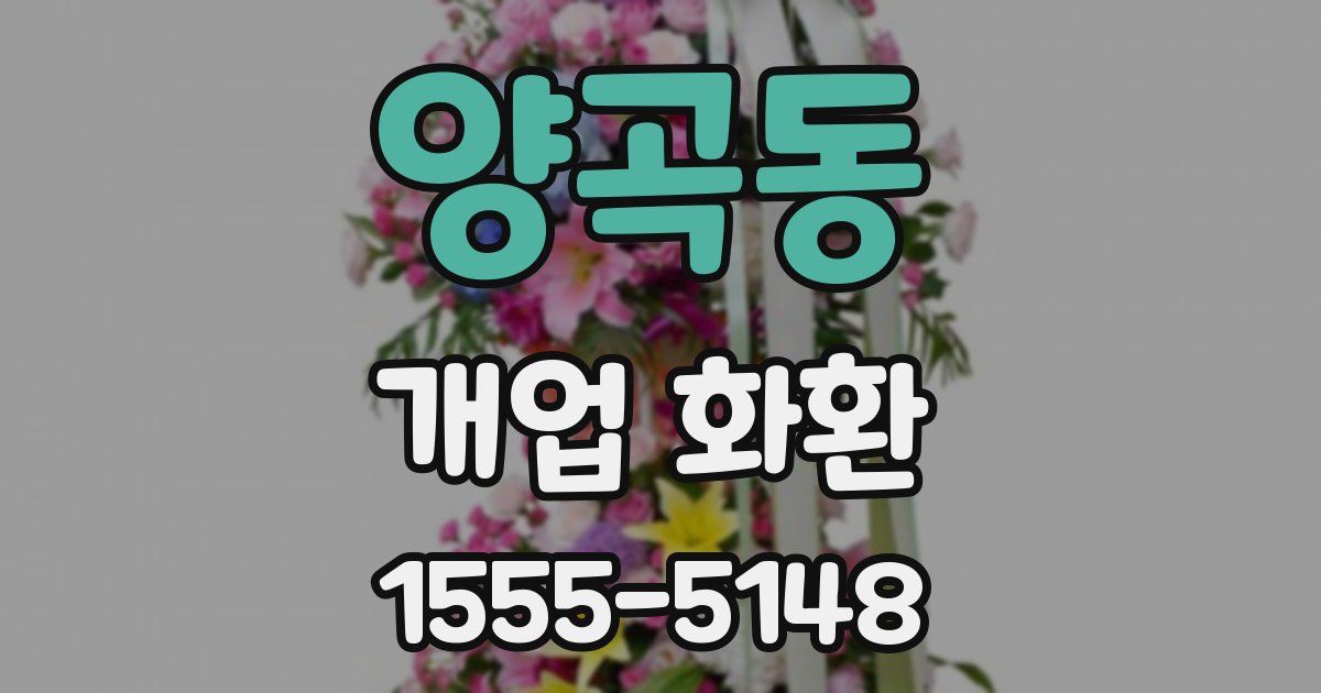 양곡동 개업 화환
