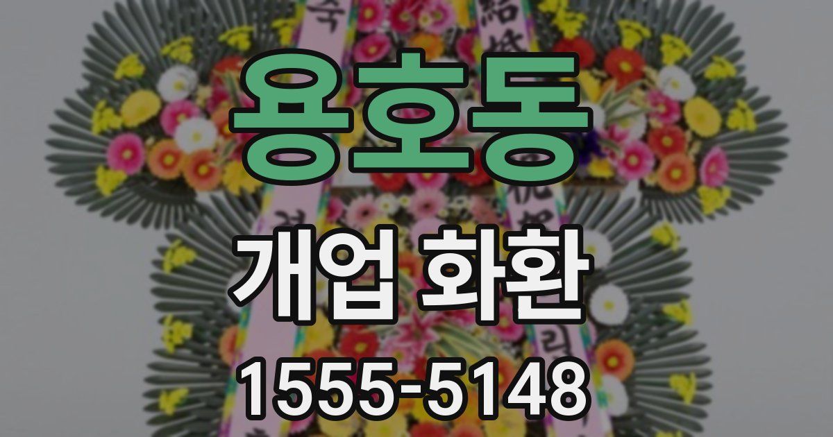 용호동 개업 화환